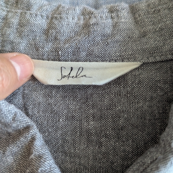 Sotela Grey Button Up, Boxy Fit - Picture 5 of 5